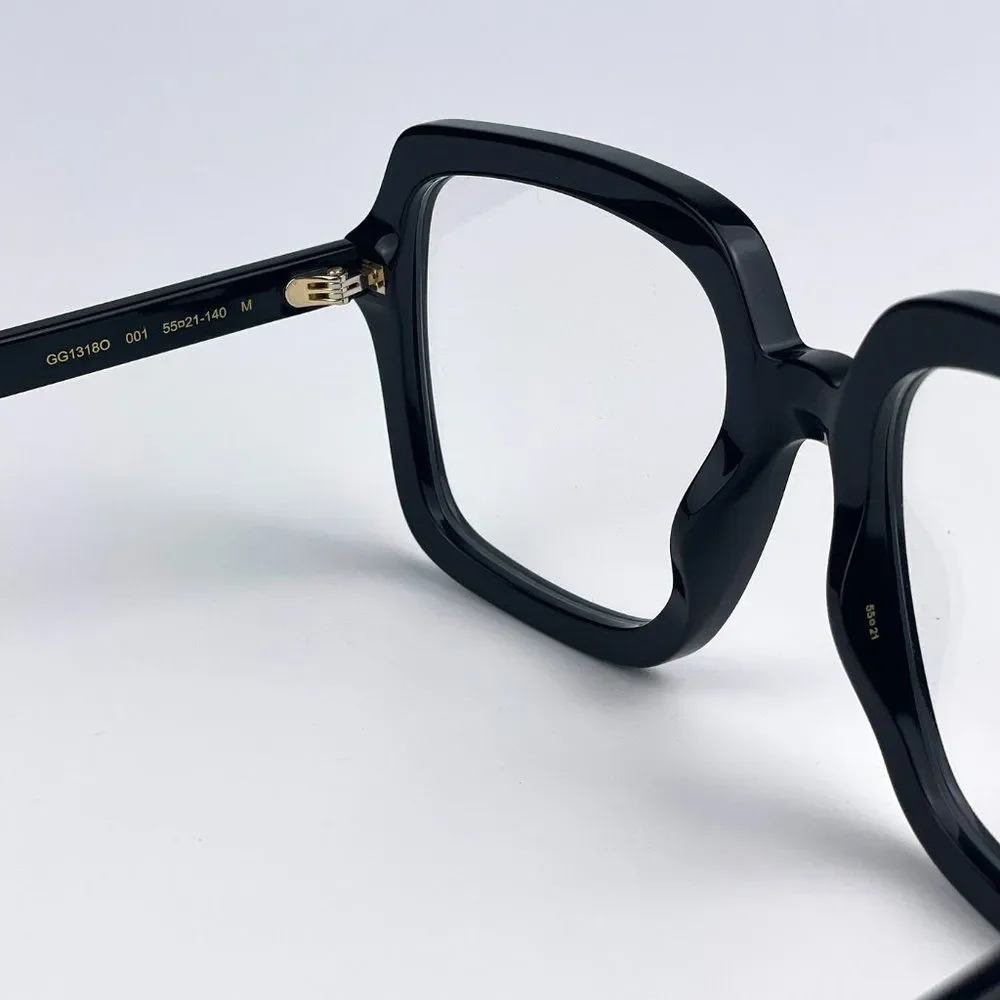 Gucci GG1318O 001 BRAND NEW Eyeglasses Black Square Women